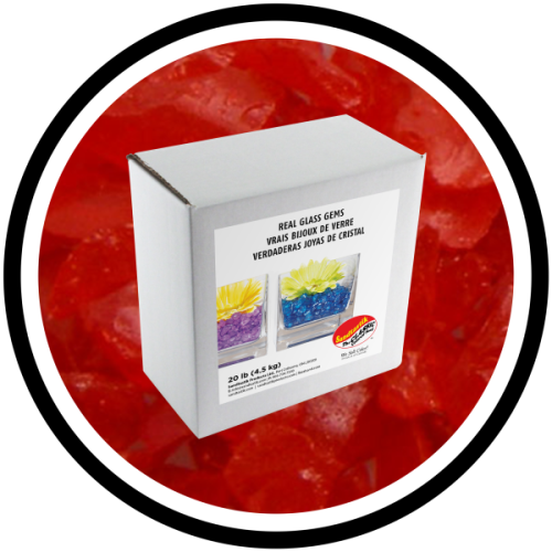 Colored ICE - Red - 20 lb (9.09 kg) Box